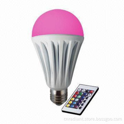 E27 RGB LED bulb,Mood Lights,Remote control, 10W, changing color CE